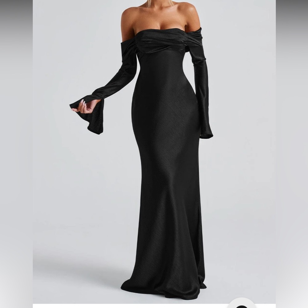Baby boo off the shoulder maxi